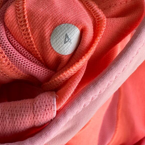 Lululemon Run Pace Tank Bleached Coral Pop Orange Ocean Stripe Bleached - Picture 7 of 7